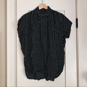 Madewell Pinstripe Drapey Central Shirt
